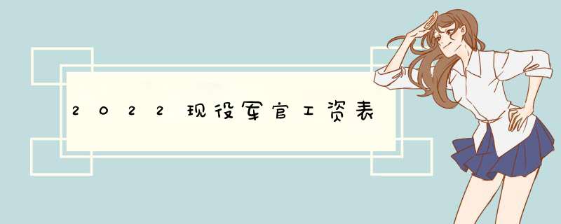 2022现役军官工资表,第1张