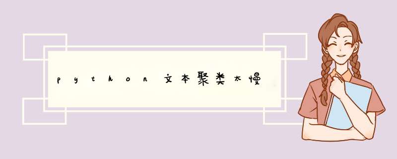 python文本聚类太慢,第1张