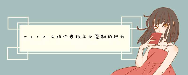 word文档中表格怎么复制粘贴到文档里,第1张