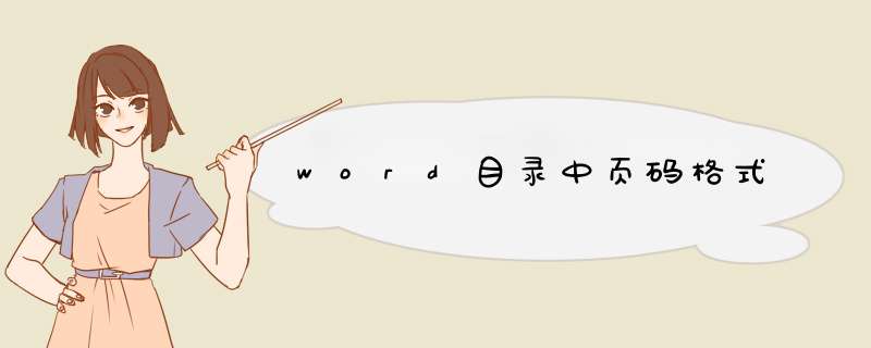 word目录中页码格式,第1张