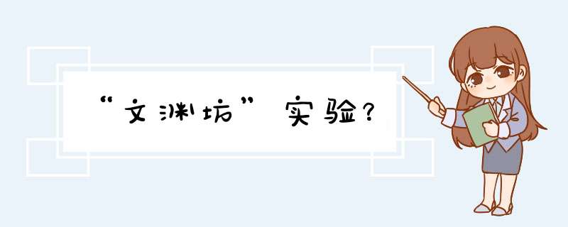 “文渊坊”实验？,第1张