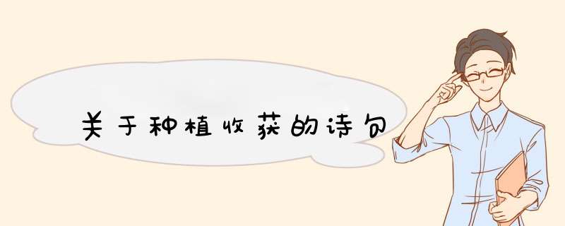 关于种植收获的诗句