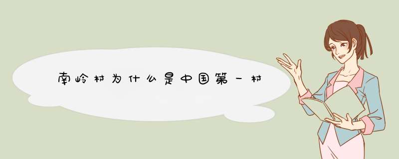 南岭村为什么是中国第一村