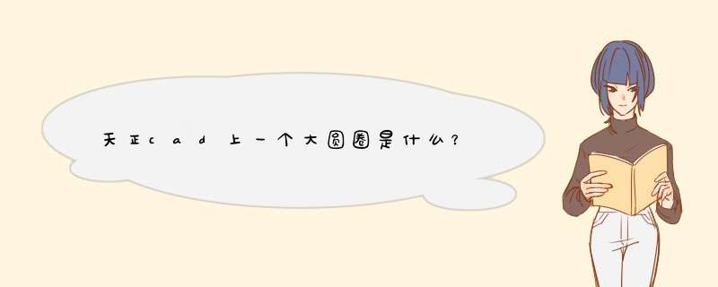 天正cad上一个大圆圈是什么？,第1张