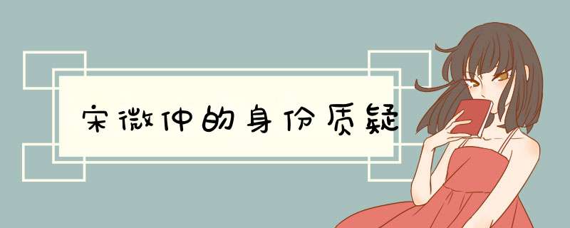 宋微仲的身份质疑,第1张
