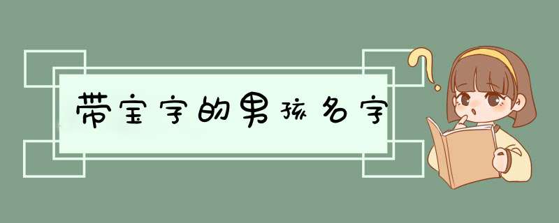 带宝字的男孩名字,第1张