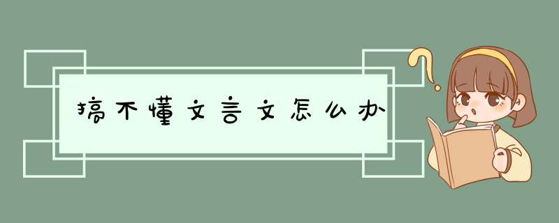搞不懂文言文怎么办,第1张