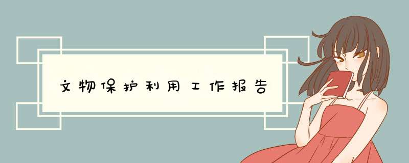 文物保护利用工作报告,第1张