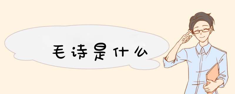 毛诗是什么,第1张
