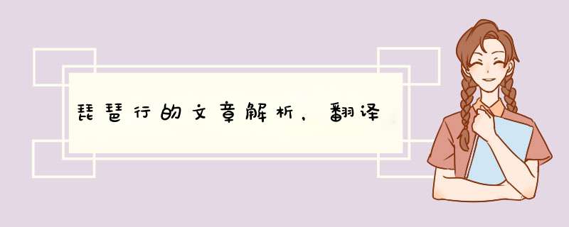 琵琶行的文章解析，翻译,第1张