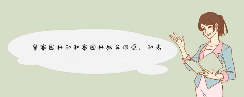 皇家园林和私家园林的异同点，列表对比,第1张