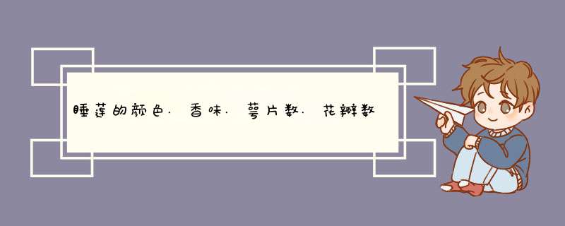 睡莲的颜色.香味.萼片数.花瓣数.雄蕊.雌蕊和形状,第1张