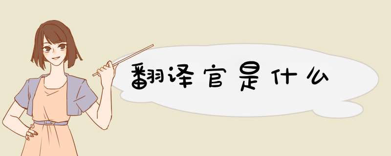 翻译官是什么,第1张