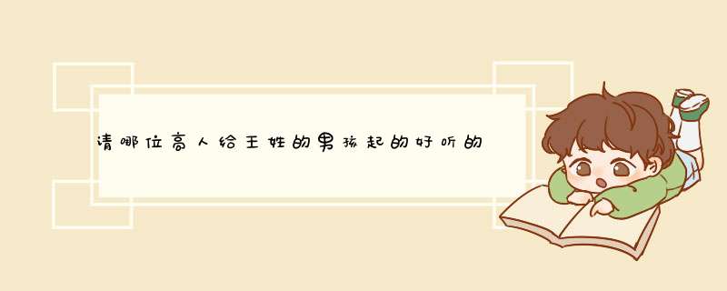 请哪位高人给王姓的男孩起的好听的四个字的名字，谢谢啦！