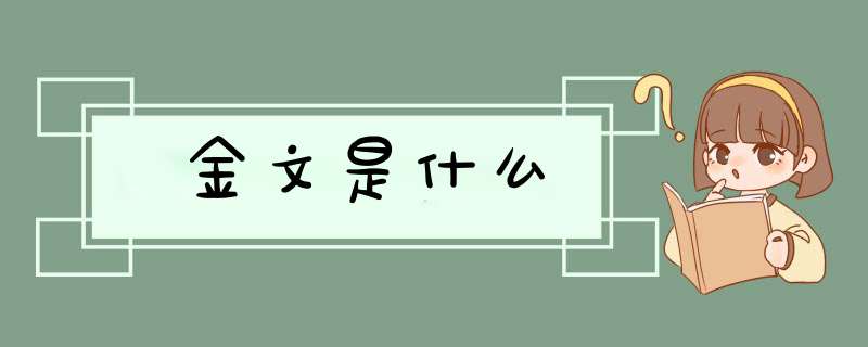 金文是什么,第1张