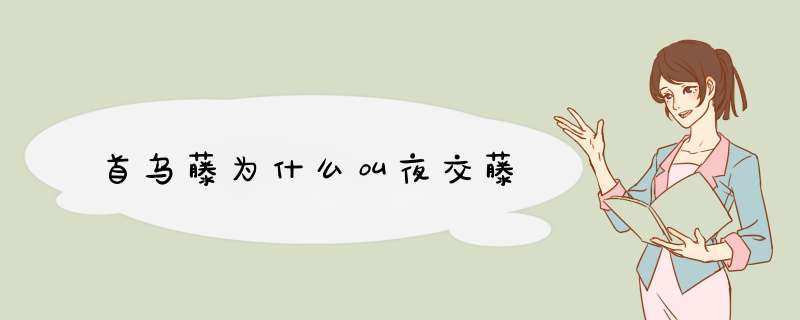 首乌藤为什么叫夜交藤,第1张