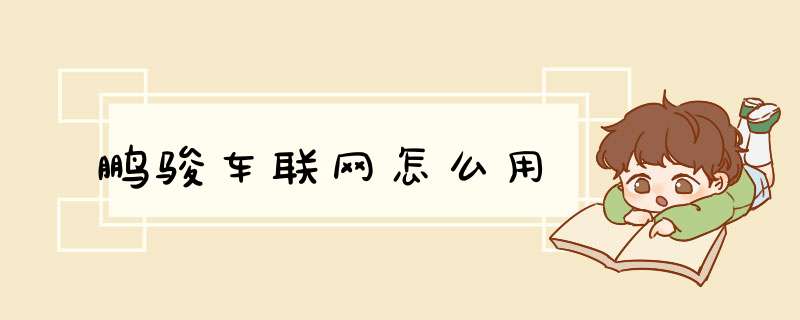 鹏骏车联网怎么用,第1张
