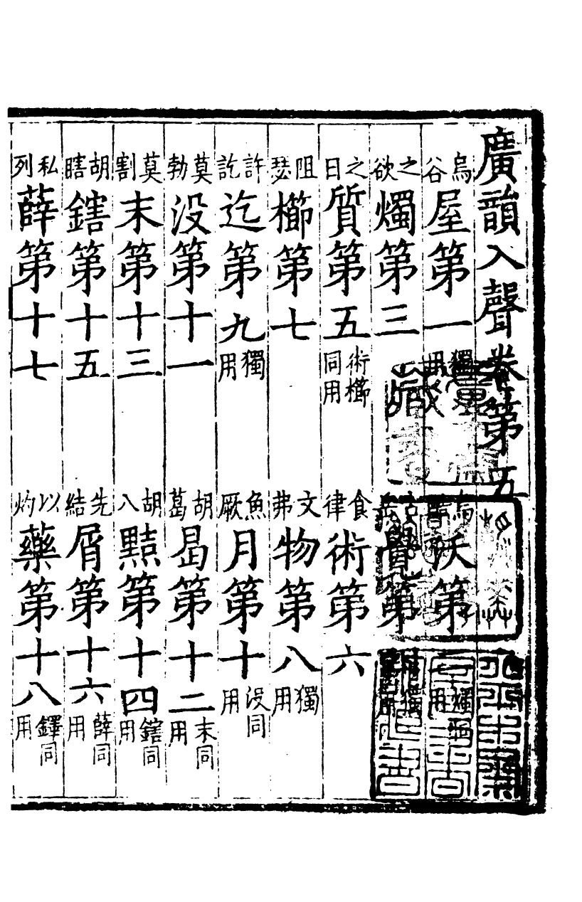 四部丛刊初编0085廣韻五 海鹽張氏藏宋刊巾箱本_第2页