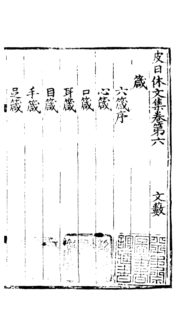 四部丛刊初编0767皮子文薮二_第2页