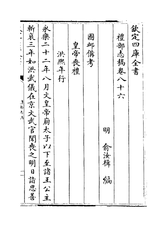 415-礼部志稿卷八十六~卷八十七 (明)俞汝楫_第2页