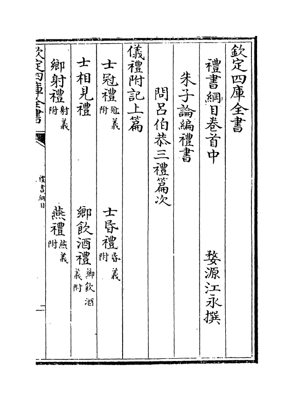 3756-礼书纲目卷首中~卷首下 (清)江永_第2页