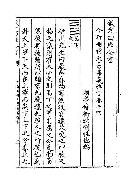 15614-合订删补大易集义粹言卷十四~卷十五 (清)纳喇性德.pdf_第2页