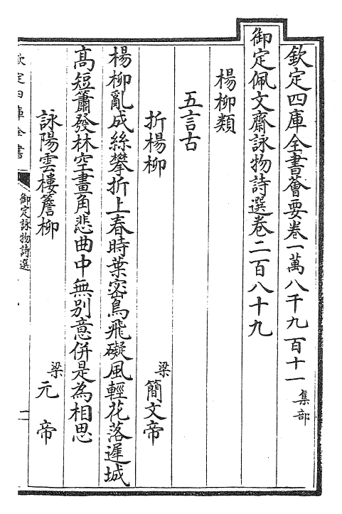 29092-御定咏物诗选卷二百八十九~卷二百九十六 (清)康熙圣祖仁皇帝.pdf_第2页