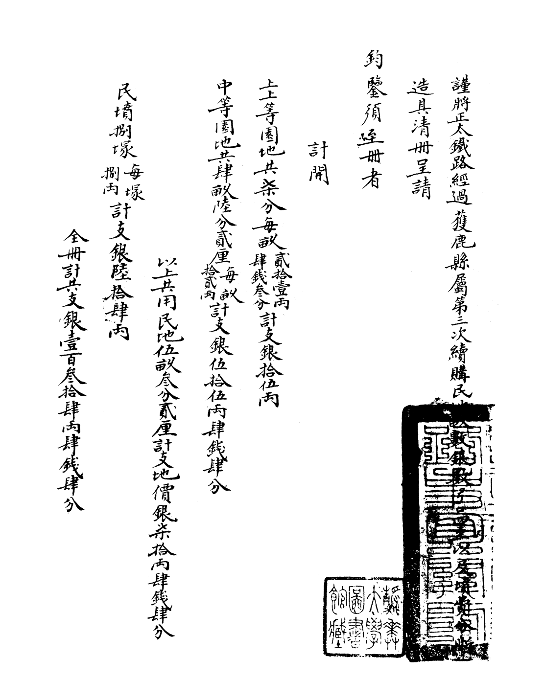 99503-正太鐵路購地地畝清冊_ .pdf_第2页