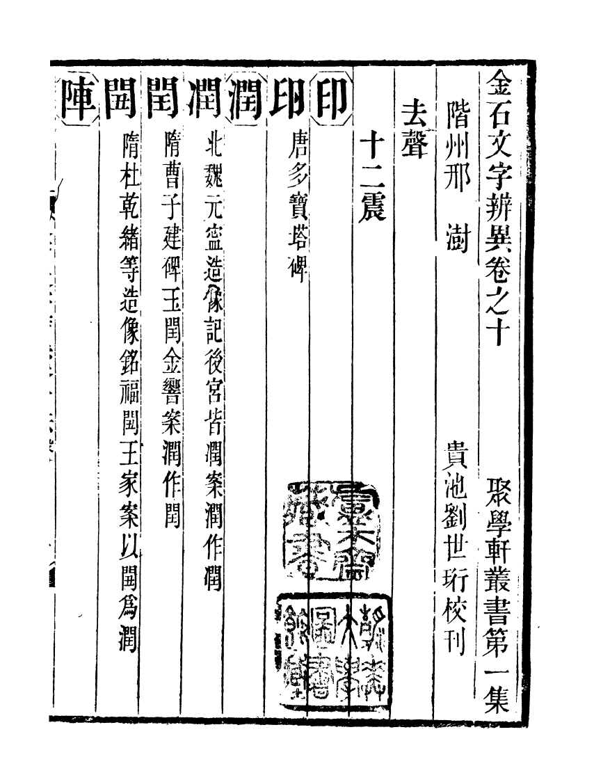 91095-聚學軒叢書(第一集)金石文字辨異_劉世珩輯清光緒中貴池劉氏 .pdf_第2页