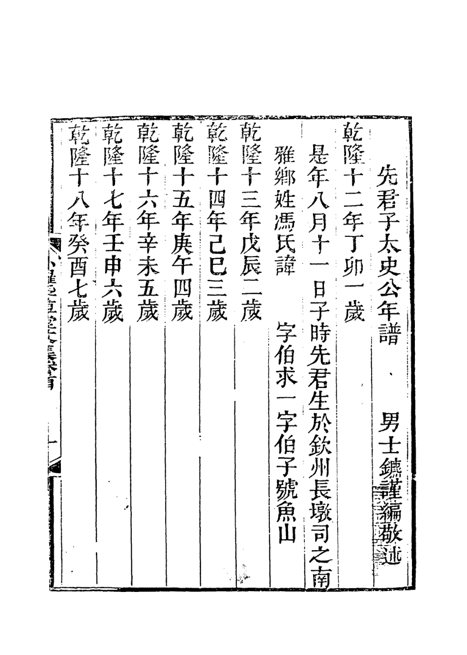 114151-先君子太史公年譜_馮士履編 .pdf_第2页