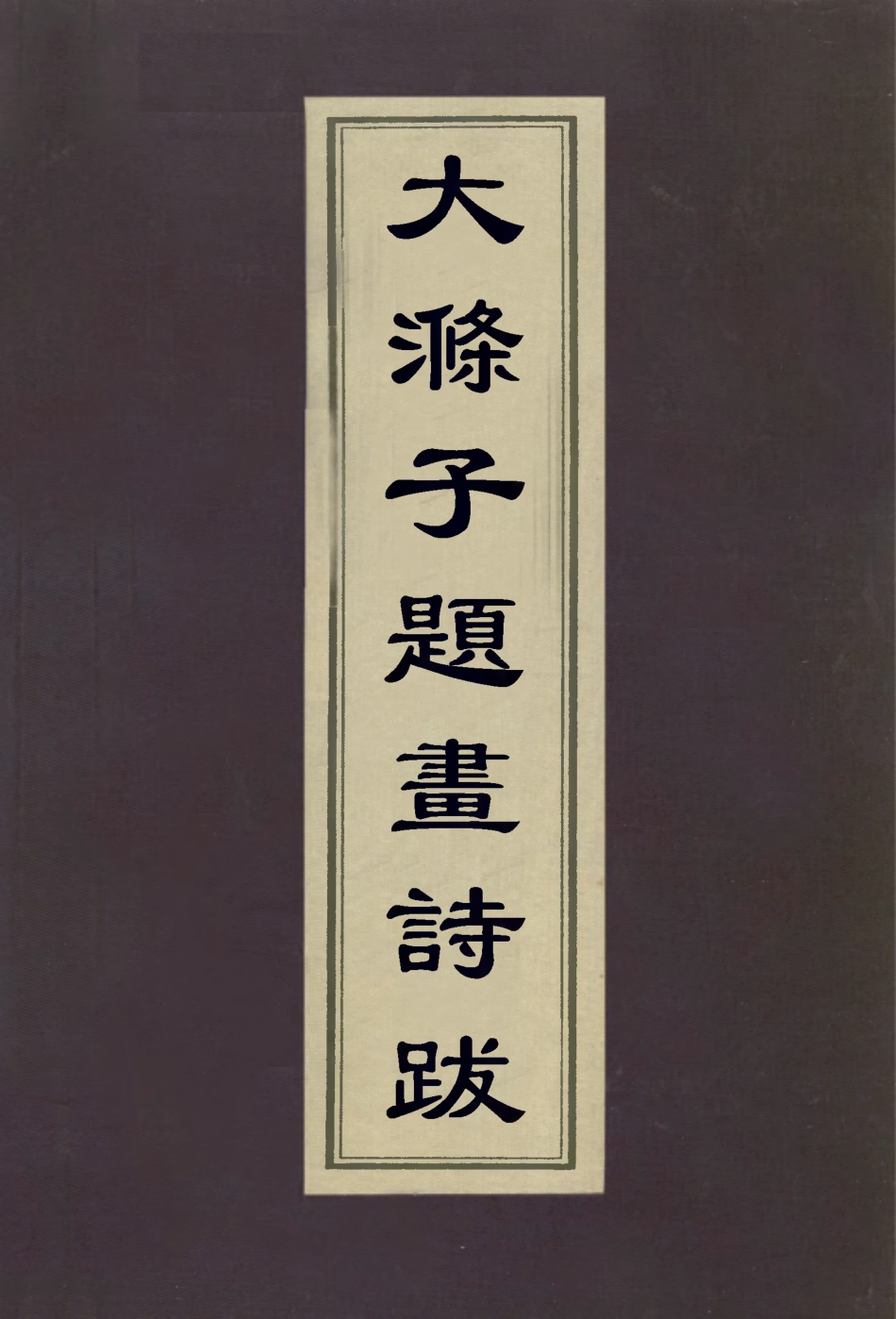 113047-大滌子題畫詩跋_釋道濟撰 .pdf_第1页