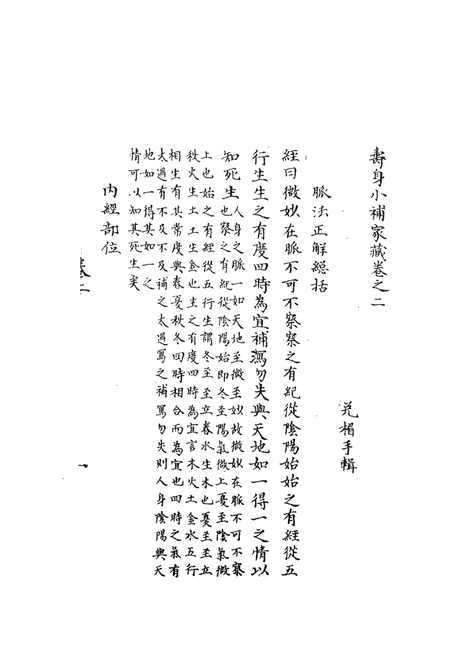 112919-壽身小補家藏二_黃兌眉撰 .pdf_第3页