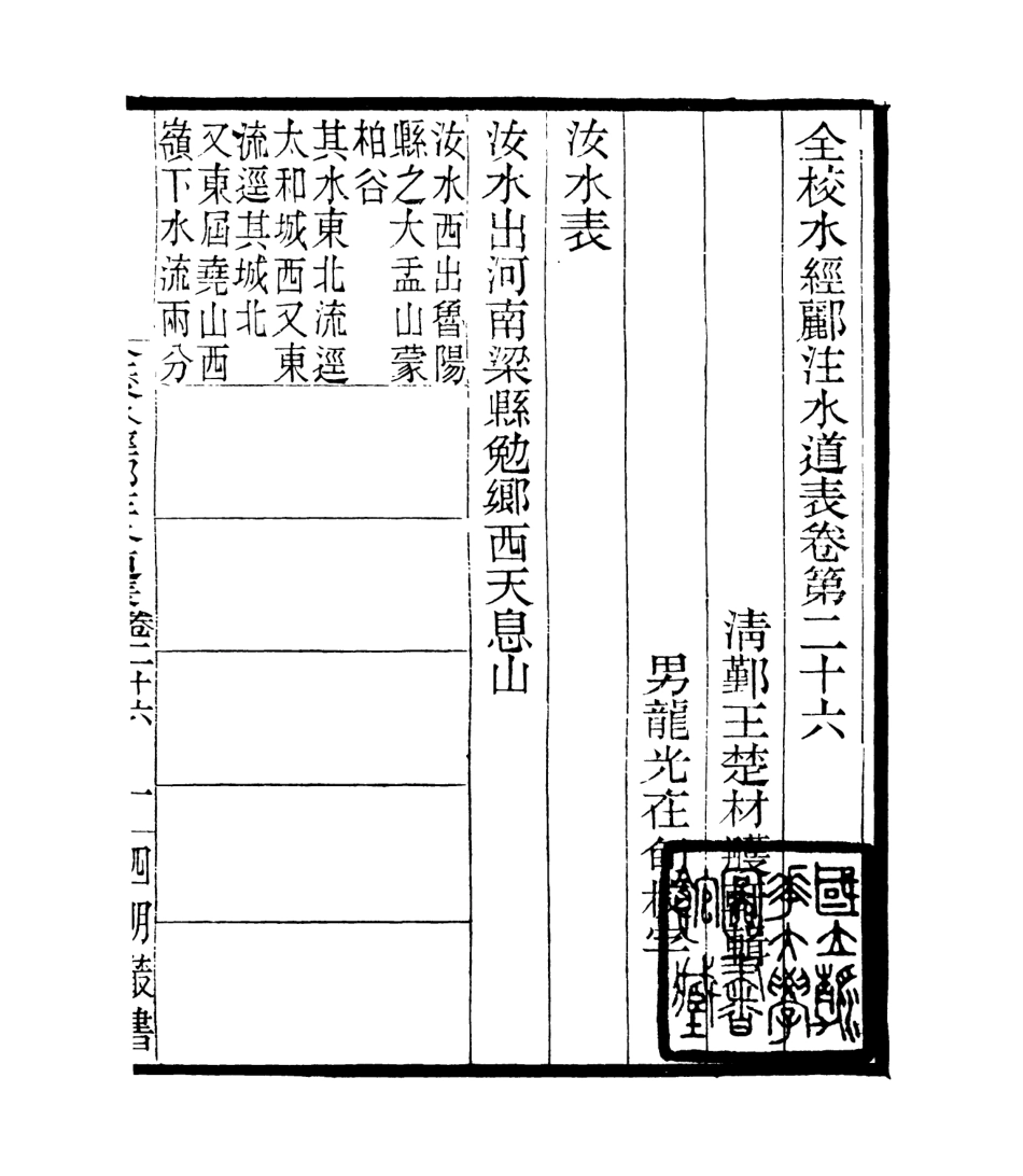 106945-四明叢書全校水經麗注水道表_張壽鏞鄞縣張氏約園 .pdf_第2页