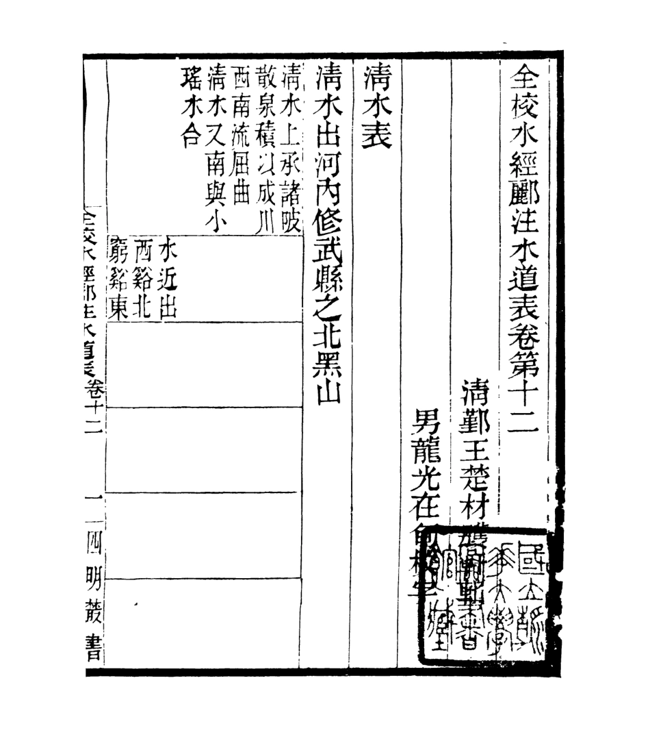 106942-四明叢書全校水經麗注水道表_張壽鏞鄞縣張氏約園 .pdf_第2页