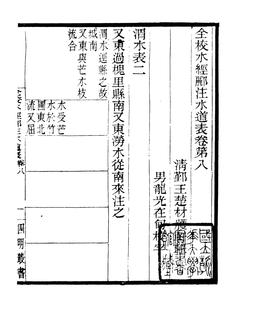 106941-四明叢書全校水經麗注水道表_張壽鏞鄞縣張氏約園 .pdf_第2页